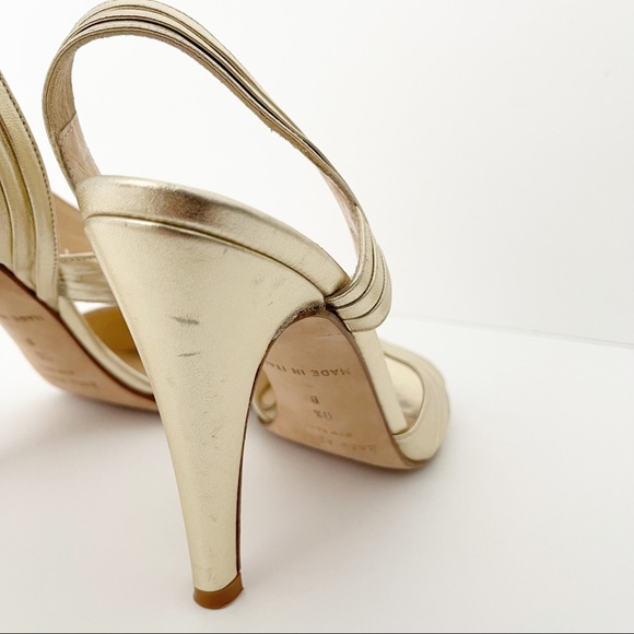 Kate Spade Helen Sandal Gold Metallic Heels - Picture 8 of 12